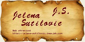 Jelena Šutilović vizit kartica